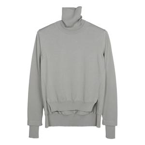 래핑노트 High-gauge Plain 니트 터틀넥 풀오버 라이트 그레이