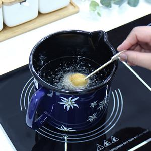 리스 에델바이스 저그 법랑 머그컵 14cm 다크블루