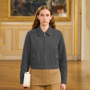 [최초가198,000]스탠다드 울 집업 블루종_FVJP250901