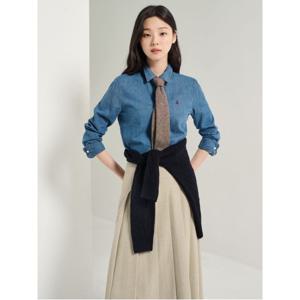기모 데님 레귤러핏 셔츠  네이비 (BF5X64C03R)