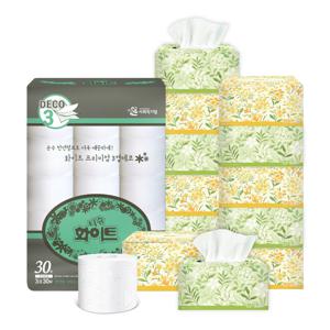 두루마리 휴지 1팩 + 각티슈 12개