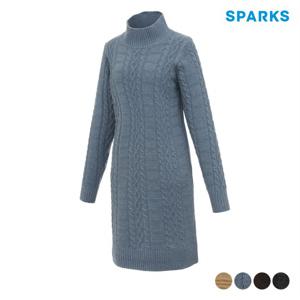 여성 하프넥 꽈베기 롱 니트 원피스 SM4LKT030