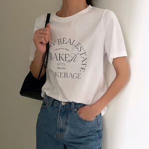 [LBRAND] 럭셔리 윤기나는 실키 반팔 티셔츠