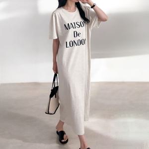 [엘브랜드] 런던 퍼프 소매 롱원피스