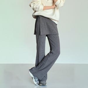 [엘브랜드] 소피 부츠컷 슬렉스와 기모 랩스커트 세트