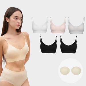 최초가100,000원 [인기컬러재입고] 심리스 NEW하트핏 5종 브라 세트+볼륨패드