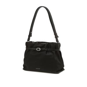 뉴욕 액세서리 JABA5E117BK [블리백] 블랙 셔링 벨트 포인트 나일론 숄더백 M