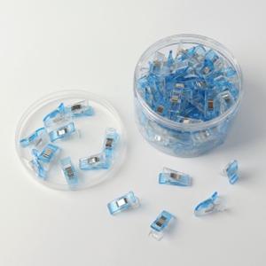 튼튼한미니사무용클립100p세트(블루화이트) 문서집게 사무용집게 페어퍼클립 사무실집게