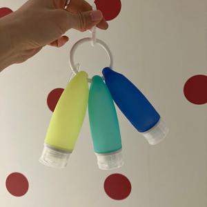 고리형 수영장 실리콘 공병 여행용 휴대용 3P세트 실리콘 공병 수영장 실리콘 공병 샴푸통