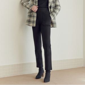 벤클라인 여성 블랙 폰테 기모 밴딩 팬츠 V234B402A_11