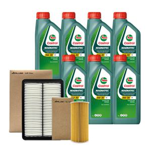 싼타페더프라임 DM 디젤 2.0/2.2 e-VGT (15-18년식) 캐스트롤 마그네틱 엔진오일 필터세트
