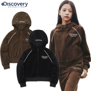 디스커버리 키즈 여아 벨루어 트레이닝 후드 자켓 DKTR55046
