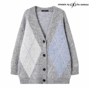 정상가:89,000원 ㅣ 아가일 V넥 캐쥬얼 니트 가디건 (NP4CK001L0)