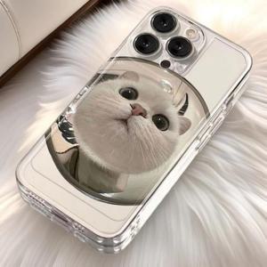 와이드 앵글 렌즈 캣 투명 케이스 아이폰13 14 15 16 갤럭시S23 S24 S25 A15 A21 A22 A31