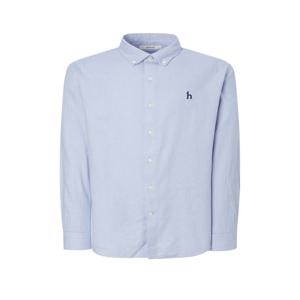 남성 [[24FW]] WHSH4D402B2 [스테디셀러] 블루 체크 면 긴팔캐주얼셔츠