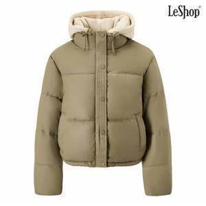 정상가:159,000원 ㅣ 후드 레이어드 배색 스트링 패딩 점퍼 (DP4JJ003A)