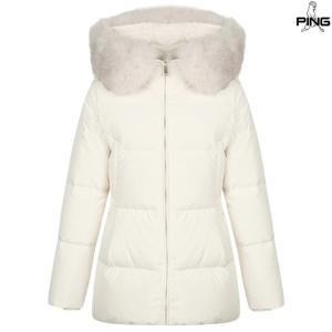 [양말드림]여성 폭스퍼 후드 슬림 덕다운 점퍼 121D4JP484_IV