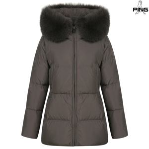 [양말드림]여성 폭스퍼 후드 슬림 덕다운 점퍼 121D4JP484_BR