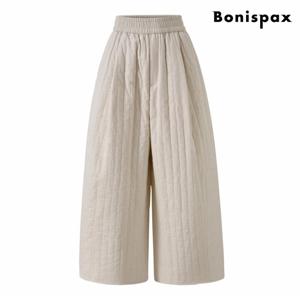 정상가:119,000원 ㅣ 퀼팅 베이직 누빔 와이드 밴딩 팬츠 (XP3TA025L0)