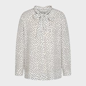 캐리스노트 스퀘어 도트 패턴 타이 블라우스 CN3SBL001