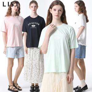 코튼 레터링 반팔 티셔츠