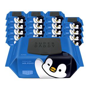물티슈 시그니처 블루 미스터펭 캡형 70매 20팩 (77g)