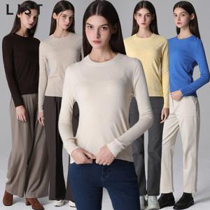 [최초가 118000] 사이드 블록 라운드넥 니트