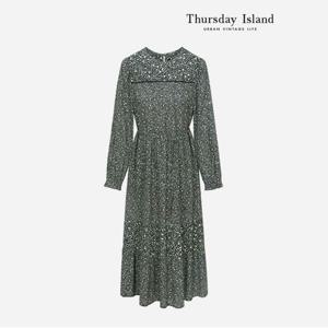 [정상가-299000원][Thursday Island] 패턴 믹스 롱 원피스 (T236MOP544W)