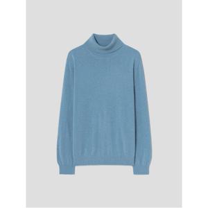 [SMART 4有] 울 캐시미어 혼방 레귤러 핏 터틀넥 스웨터 - 스카이 블루 (RY5951PL3Q)