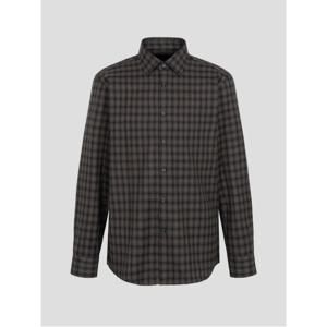 레이온 혼방 옴브레 체크 셔츠 - 브라운 (MA5964AJ4D)