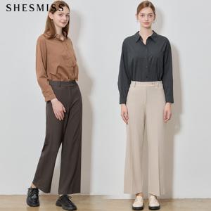 (SHESMISS)] 리파인드 솔리드 루즈핏 팬츠 (택가격: 198000원)