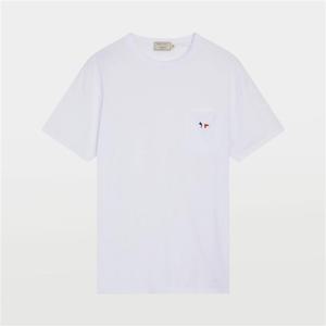 트리컬러 폭스 패치 남녀공용 반팔 티셔츠 FM00120KJ0010 P100