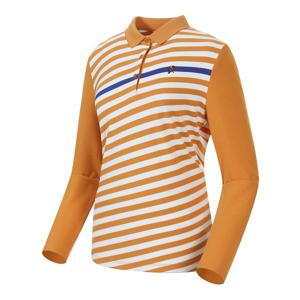 [하프클럽] (여성)배색 스트라이프 카라 티셔츠_MKW4TS02