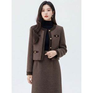 [하프클럽] 로레아 모직자켓 스커트 세트_RE3ST016