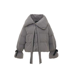 [샤틴]와이드 칼라 리본 패딩 S254K862