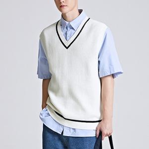 유니 오버핏 배색 베스트 (SPKVC49C03-T)