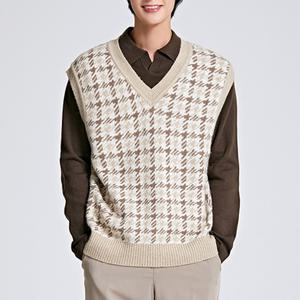 체크 니트베스트 (SPKVC49M06-T)