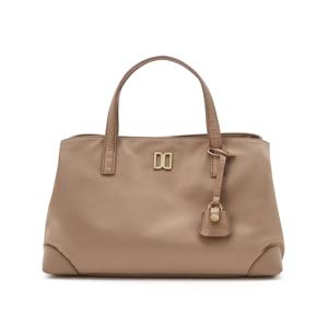 핑크베이지 크로커 소가죽 배색 나일론 토트백 M DCBA6E063