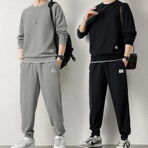 [모로엠] 남성 데일리 맨투맨 조거팬츠 트레이닝 세트 DMS-SET-Q4196708