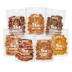사자 대용량 실속형 1kg 강아지 사사미 육포 간식