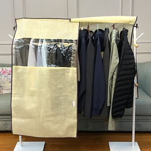 투명창 부직포 행거가리게 아이보리 소 행거가리개 행거커버 행거가림막 행거옷커버 행거덮개