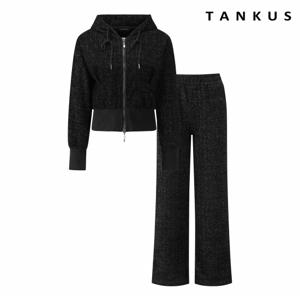 정상가:139,000원 ㅣ 글리터 후드 집업 밴딩 팬츠 셋업 (TX3OP002L0)