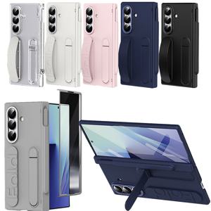 갤럭시 z폴드 7 6 5 4 3 실리콘 핑거 스트랩 스탠드 전면 풀커버 힌지 보호 슬림 하드 펜 케이스