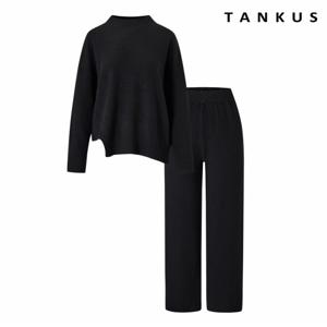 정상가:119,000원: ㅣ 언발 니트 밴딩 롱 팬츠 셋업 (TX4OP002L0)