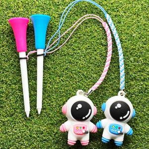 롱티 분실방지 골프 티꽂이 우주인 티샷 선물 고무