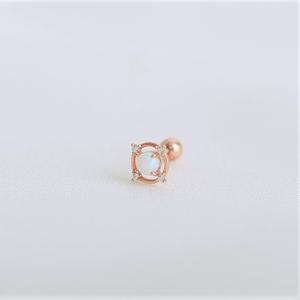 [GB] 오팔 프레임 반쪽 14K GOLD 피어싱 LPFJ4023G