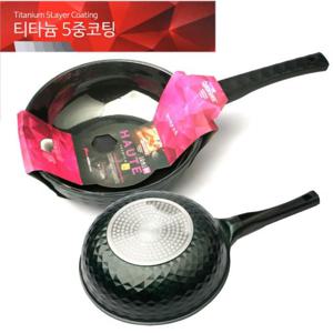 퀸센스 티타늄 튀김팬30cm 궁중팬 웍 HI 가스렌지용후라이팬 인덕션용후라이팬