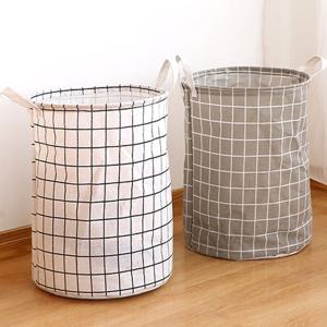 1+1 원형 빨래 바구니 접이식 수납 다용도 정리함 빨래통 리빙박스