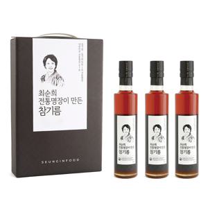 최순희 전통명장이 만든 참기름 선물세트  3개입/300ml