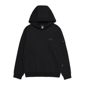 N251UHD210 블루핀 로고 세미오버핏 후드티셔츠 CARBON BLACK